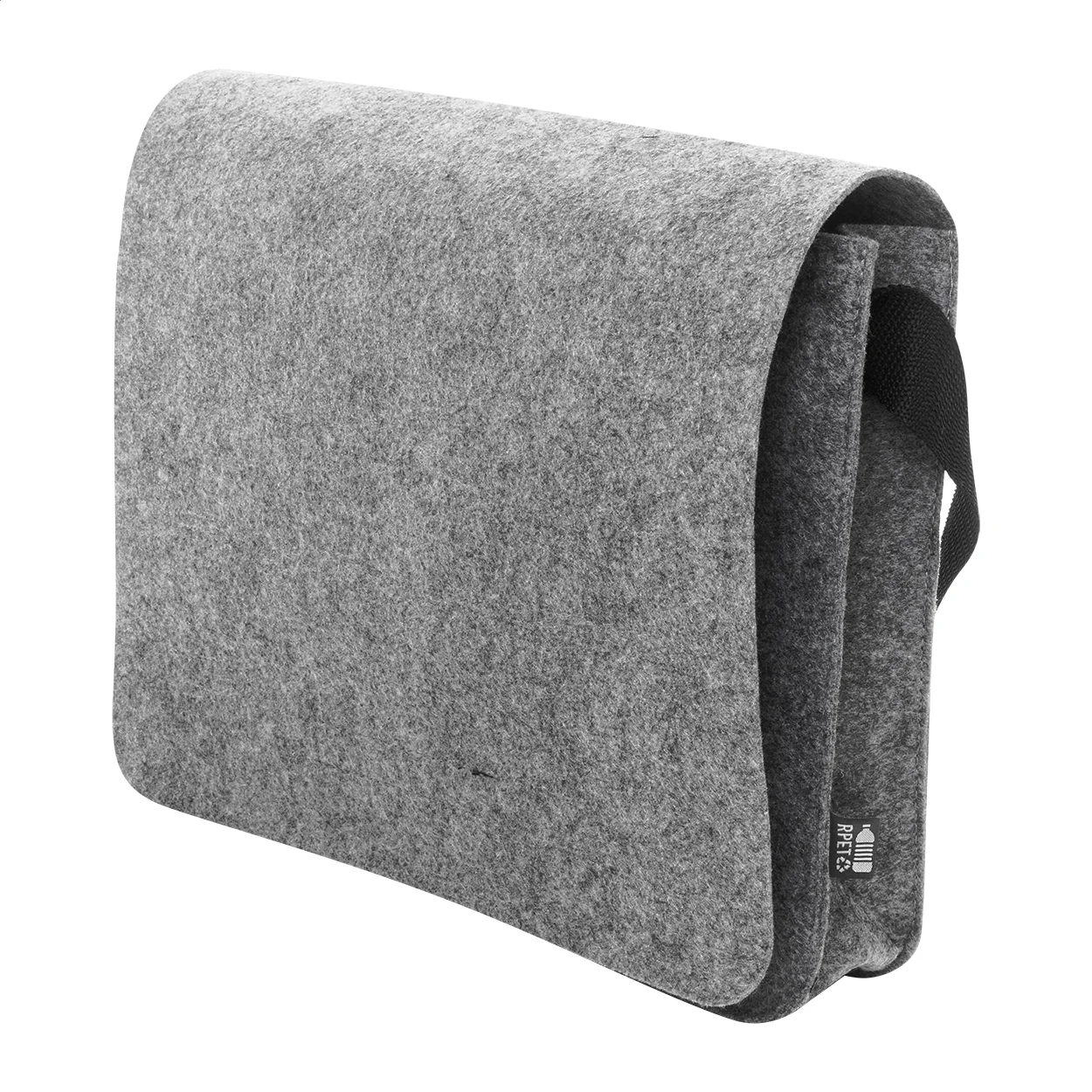 Umschlagtasche Refelt Courier aus RPET-Filz, grau – Bild 5