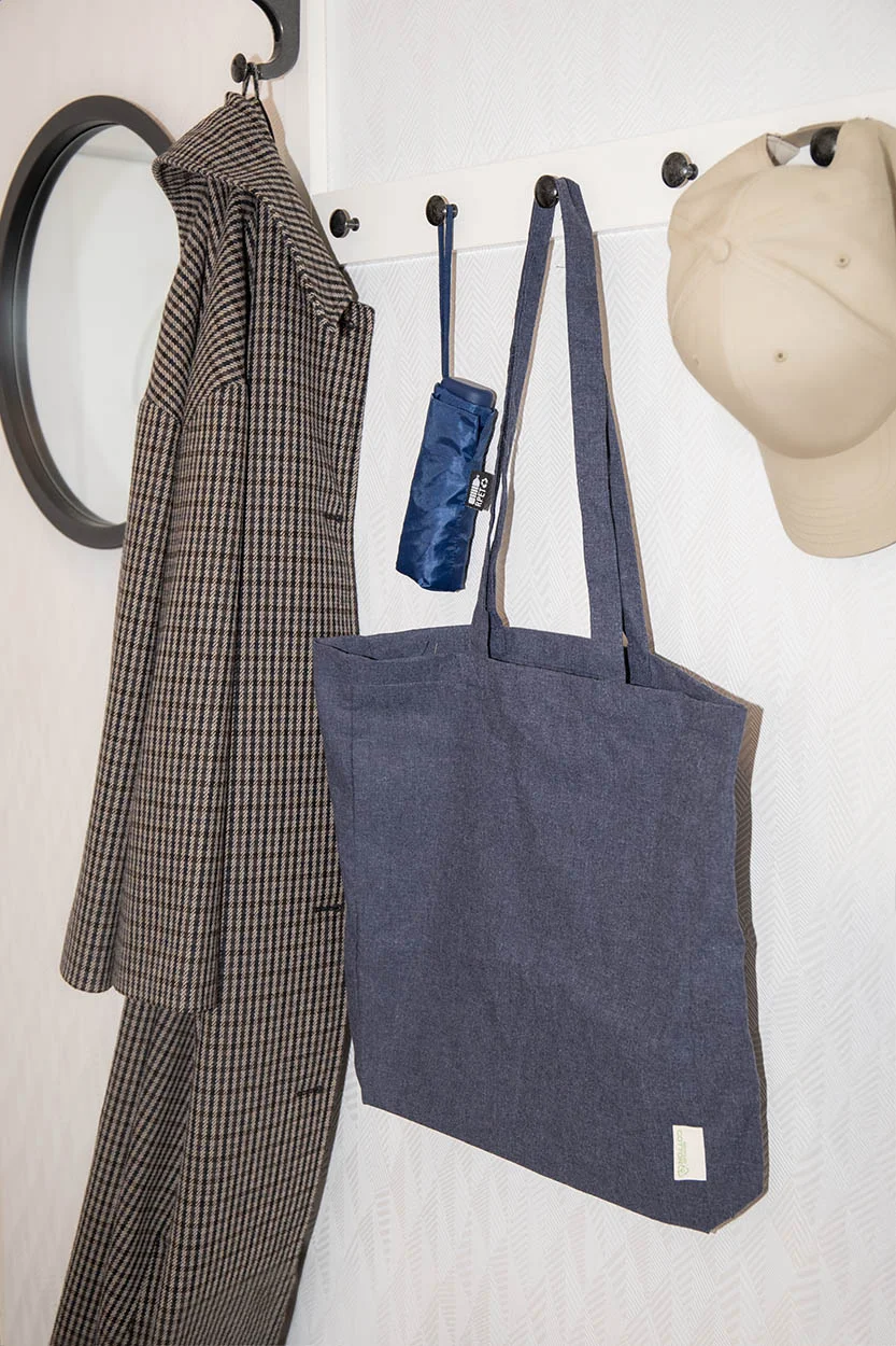 Einkaufstasche Totepex Hue aus recycelter Baumwolle, dunkelblau – Bild 4