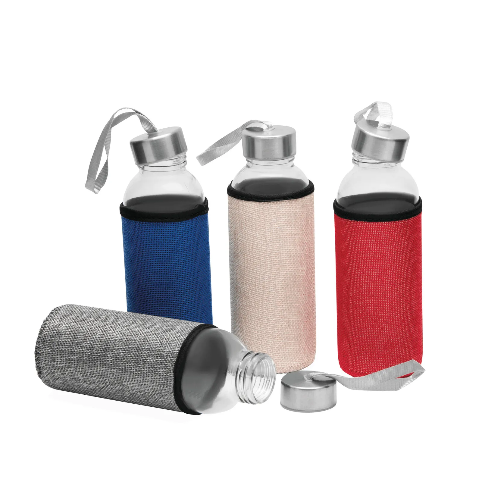 TAKE JUTY - Glas-Trinkflasche, grau – Bild 6