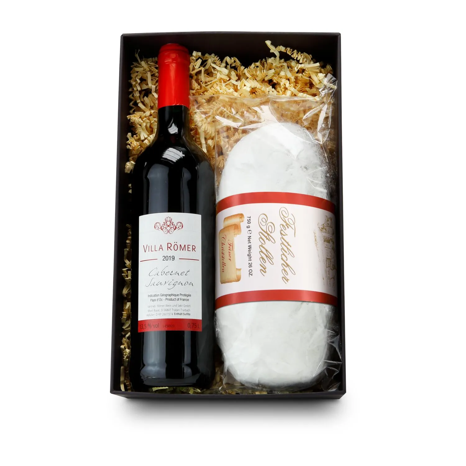 Geschenkset / Präsenteset: Rotwein & Stollen, schwarz – Bild 3
