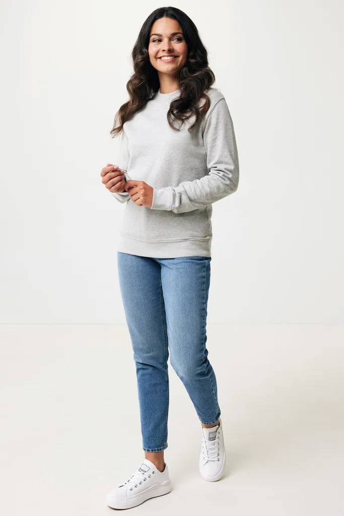 IQONIQ Denali ungefärbt. Rundhals-Sweater aus recycelter BW, heather grey – Bild 5