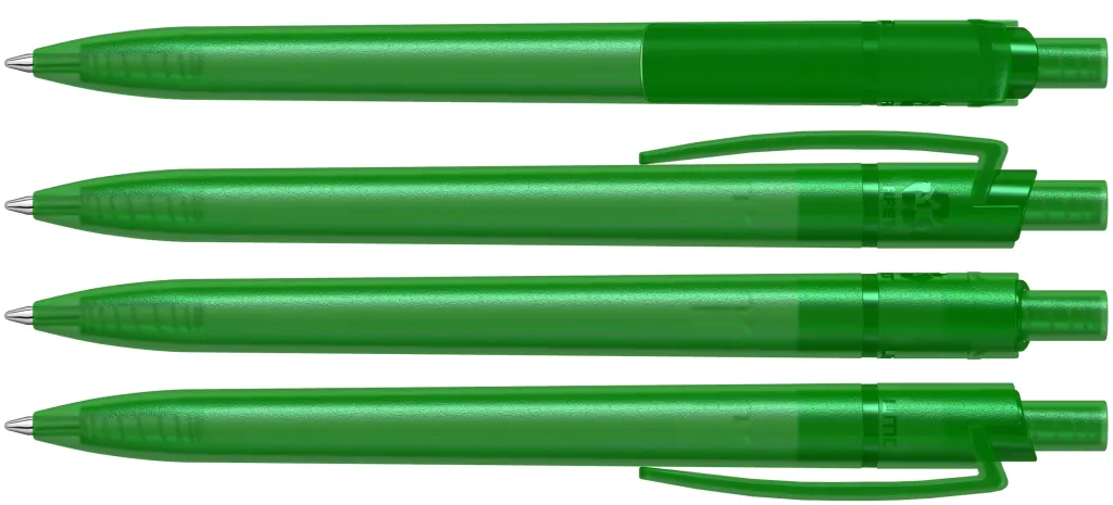 RECYCLED PET PEN STEP frozen Druckkugelschreiber grün, grün – Bild 2