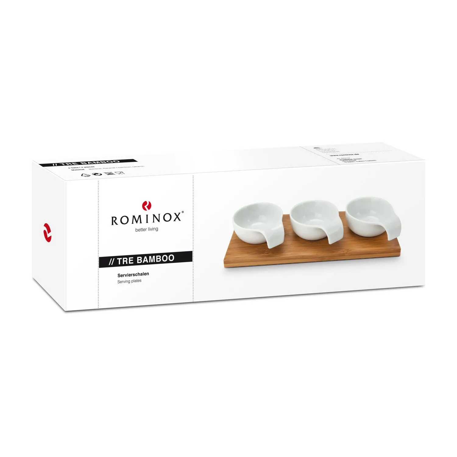 ROMINOX® Servierschalen // Tre Bamboo, weiß – Bild 2