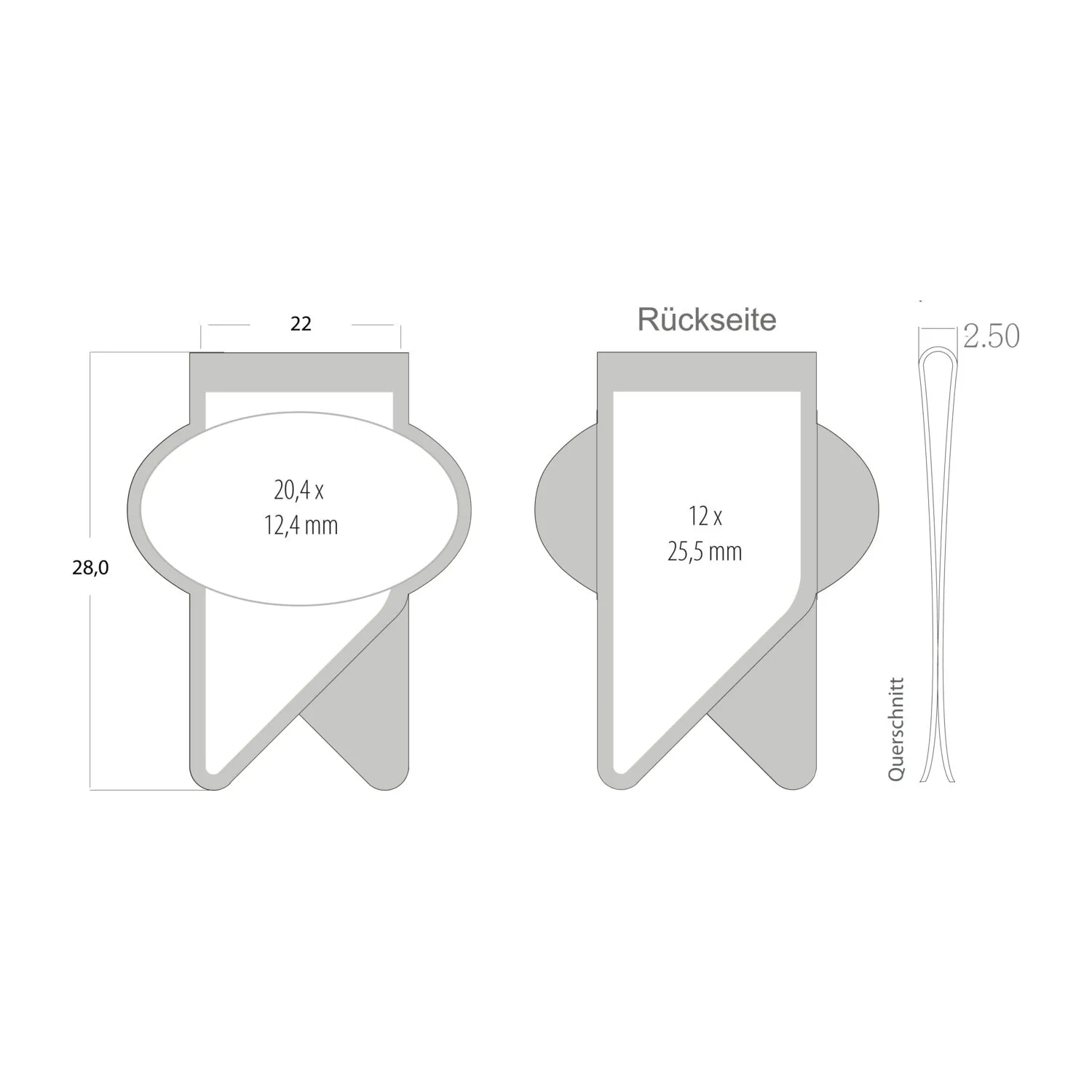 ROMINOX® Mehrweg-Büroklammer X Clip, 5 Varianten, idealer Mailingartikel für Dokumente, bis zu 12 Seiten Klemmkraft, silber – Bild 5