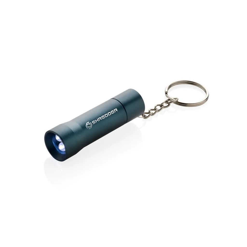 Flash Schlüsselanhänger-Taschenlampe aus RCS rec. Aluminium, blau – Bild 4