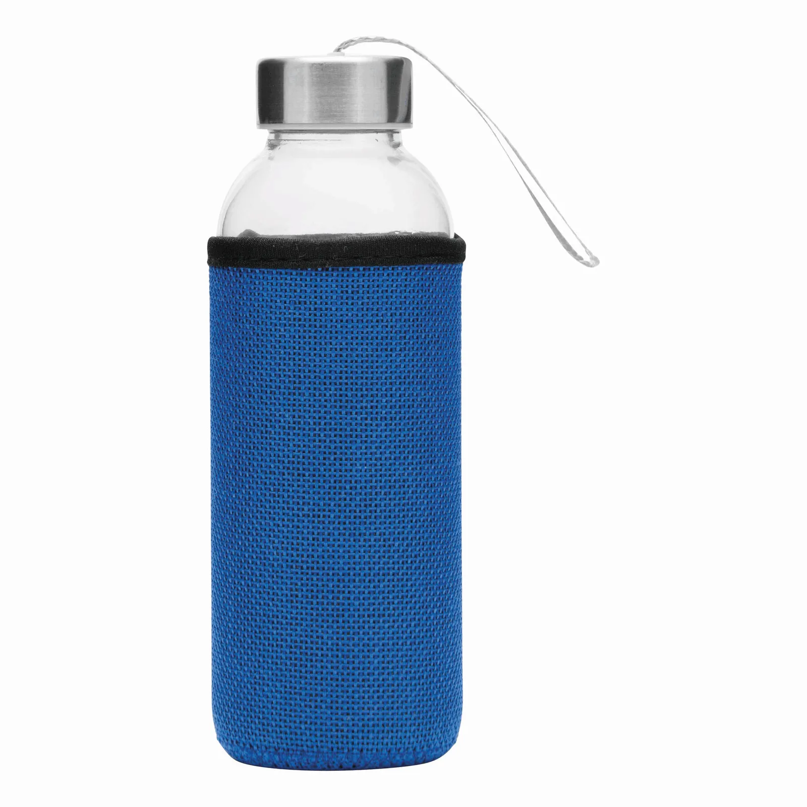TAKE JUTY - Glas-Trinkflasche, blau – Bild 2