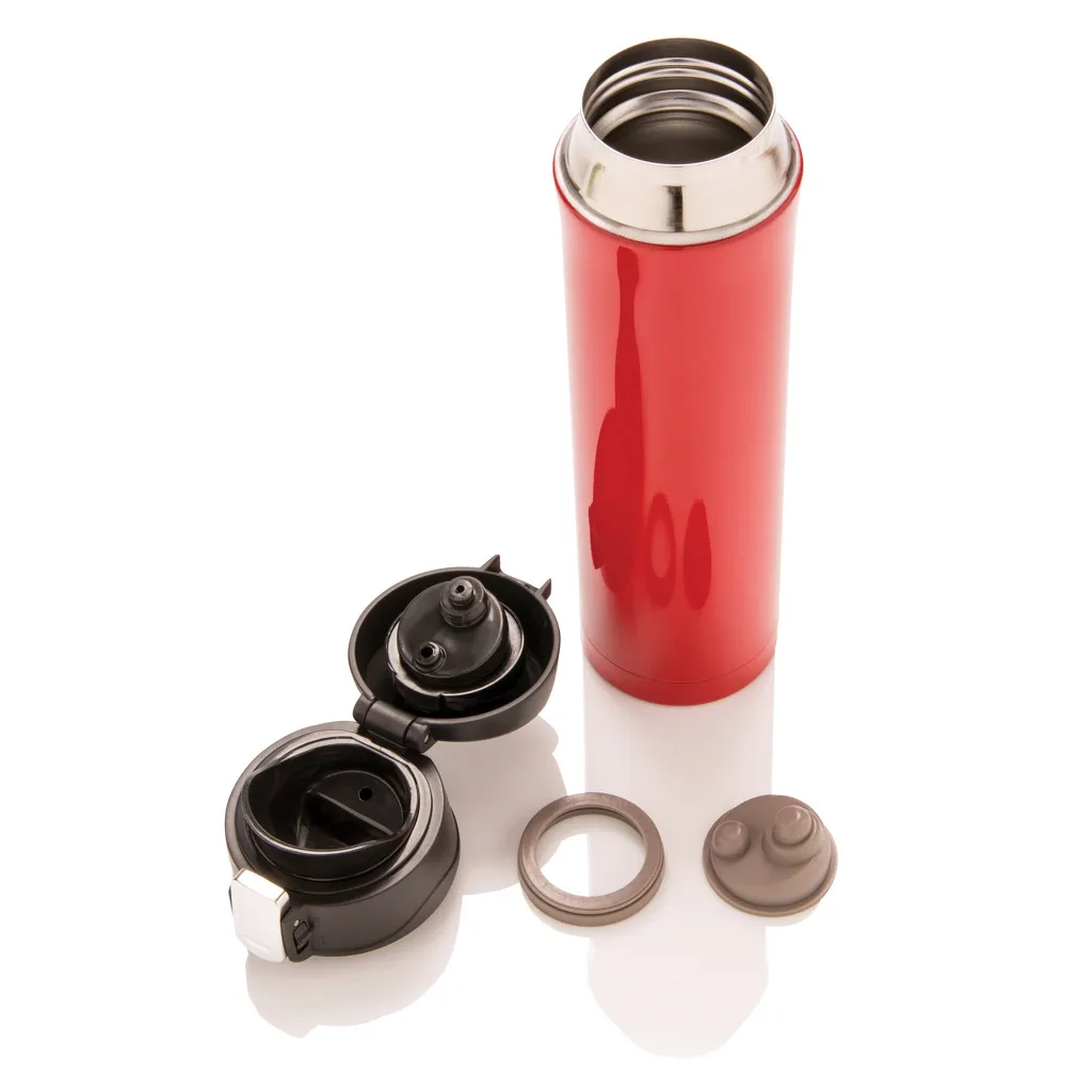 Easy Lock Vakuum-Flasche aus RCS recyceltem Stahl, rot – Bild 2