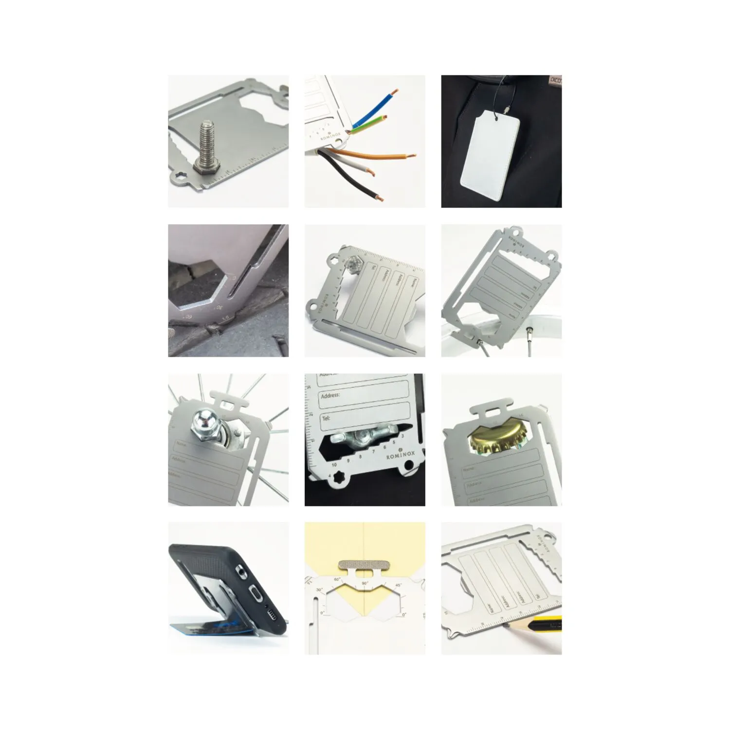 ROMINOX® Card Tool // Travel Tag - 30 Funktionen, silber – Bild 3