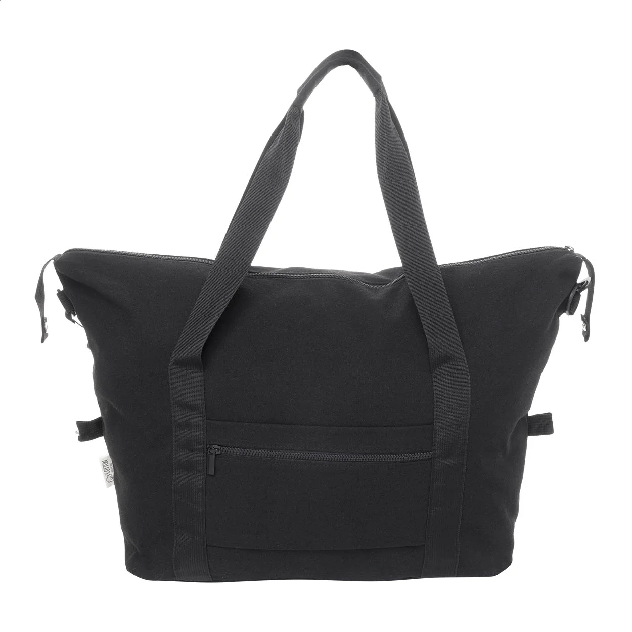 Recycelten Canvas Reisetasche Rebyss Travel, schwarz – Bild 2