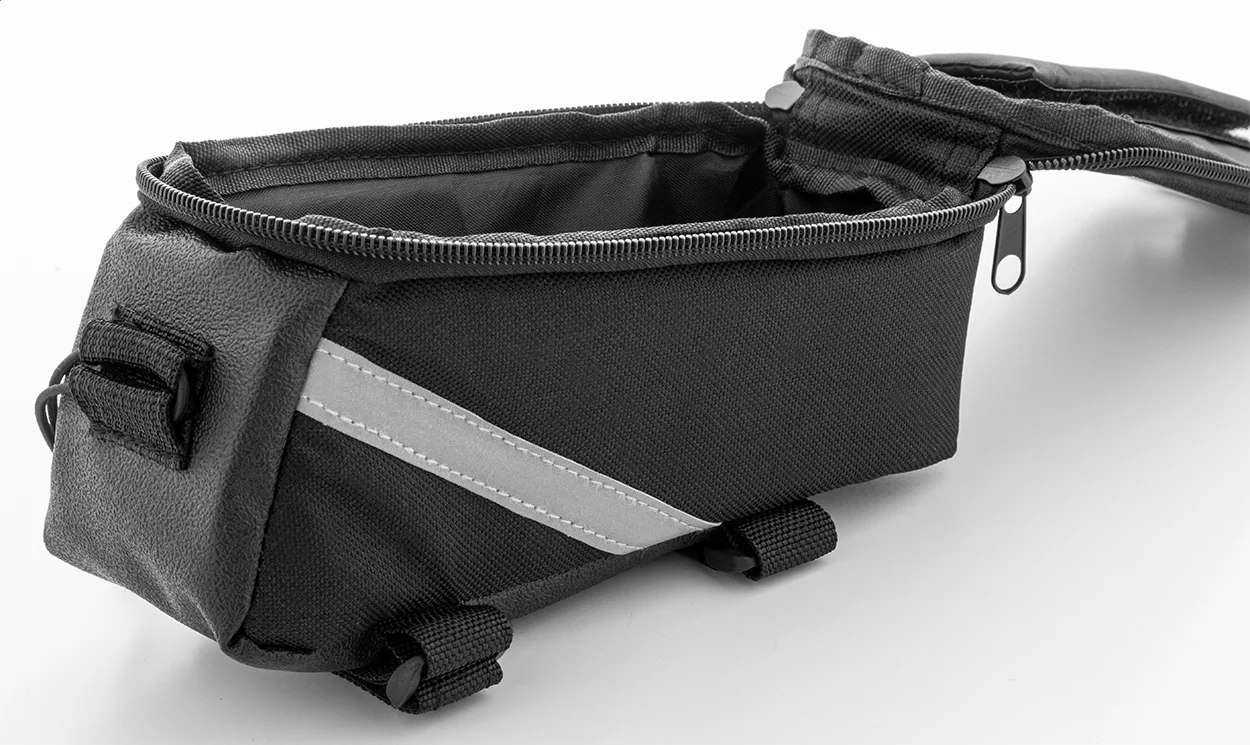 RPET-Fahrrad-Handyhaltertasche Velofon, schwarz – Bild 6