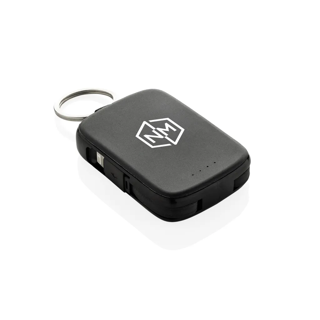 Nexo RCS Key-Chain-Powerbank 2.000mAh mit integr. Kabeln, schwarz – Bild 7