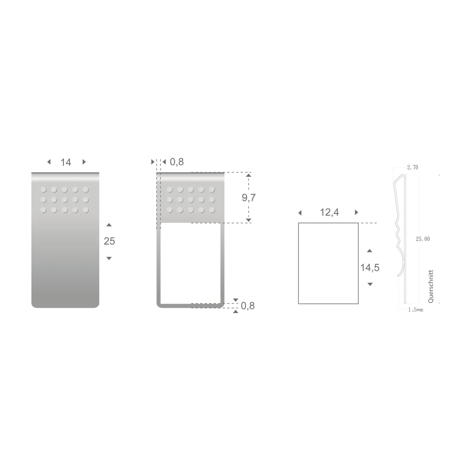 ROMINOX® Mehrweg-Büroklammer Straight Clip mit Noppen, idealer Mailingartikel für Dokumente, bis zu 18 Seiten Klemmkraft, silber – Bild 6