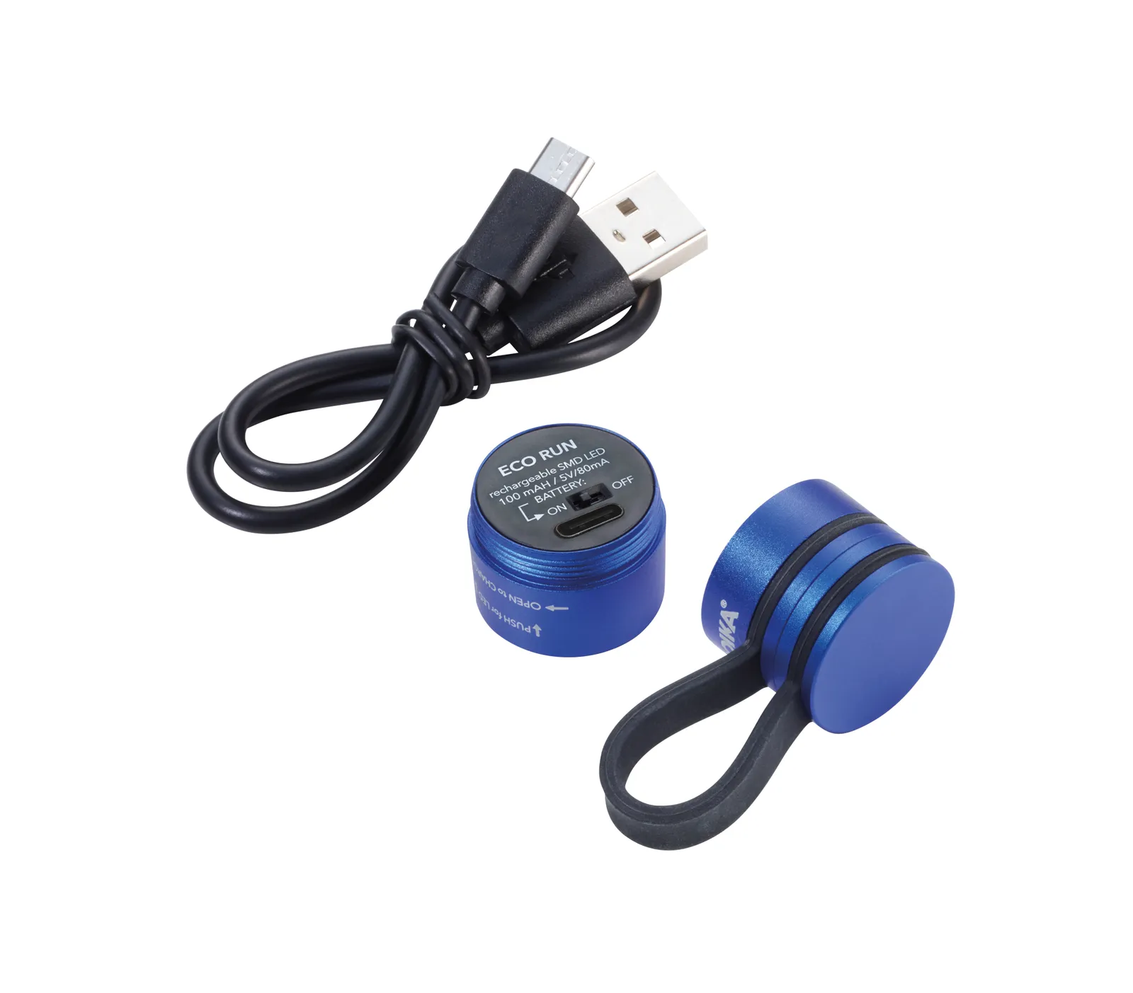 Taschenlampe ECO RUN blau/schwarz, blau/schwarz – Bild 4
