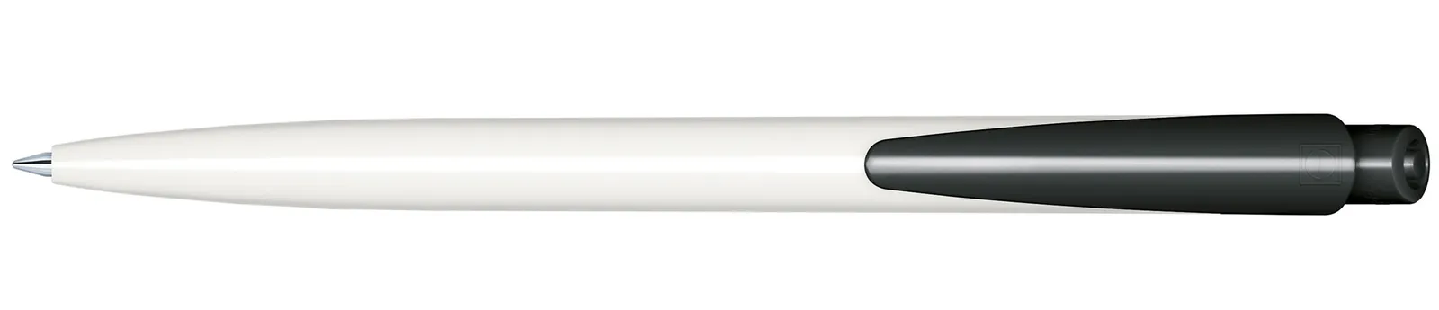 Dart Polished Basic Druckkugelschreiber, Weiß - Schwarz – Bild 3
