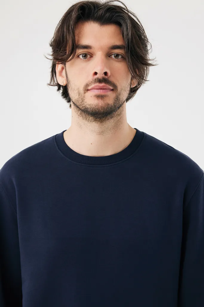 IQONIQ Torla Rundhals-Pullover aus recycelter Baumwolle, navy blau – Bild 8