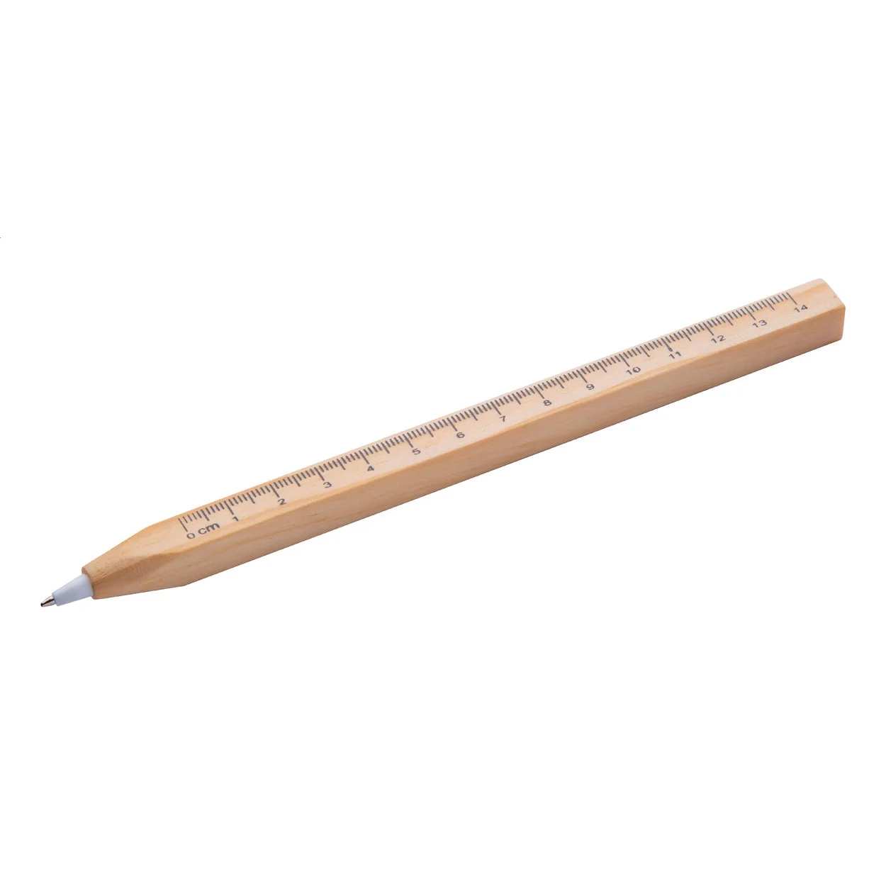 Kugelschreiber Burnham Black mit Lineal, natur – Bild 2