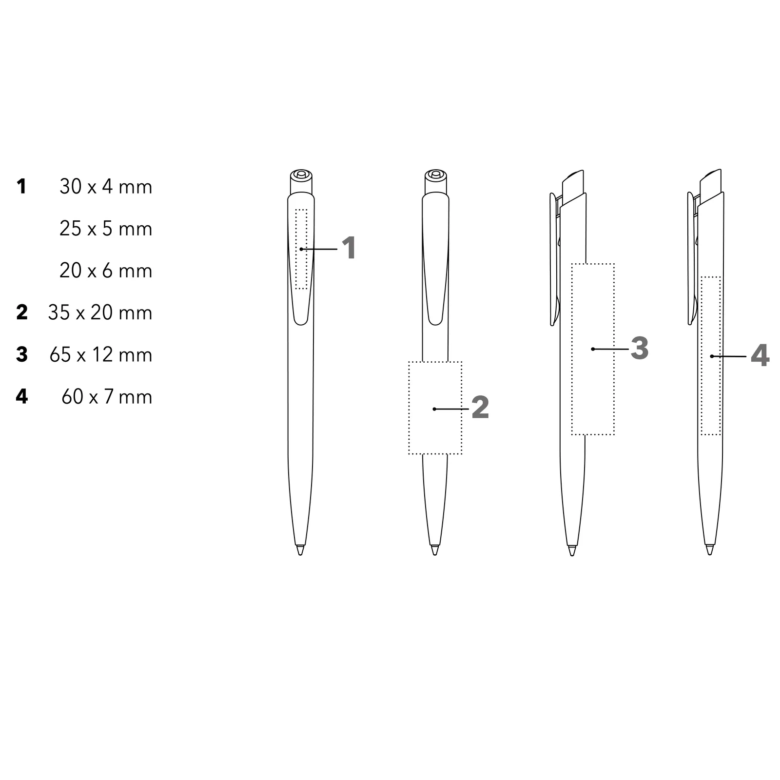 Dart Polished Basic Druckkugelschreiber, Weiß - Gelb 7408 – Bild 2