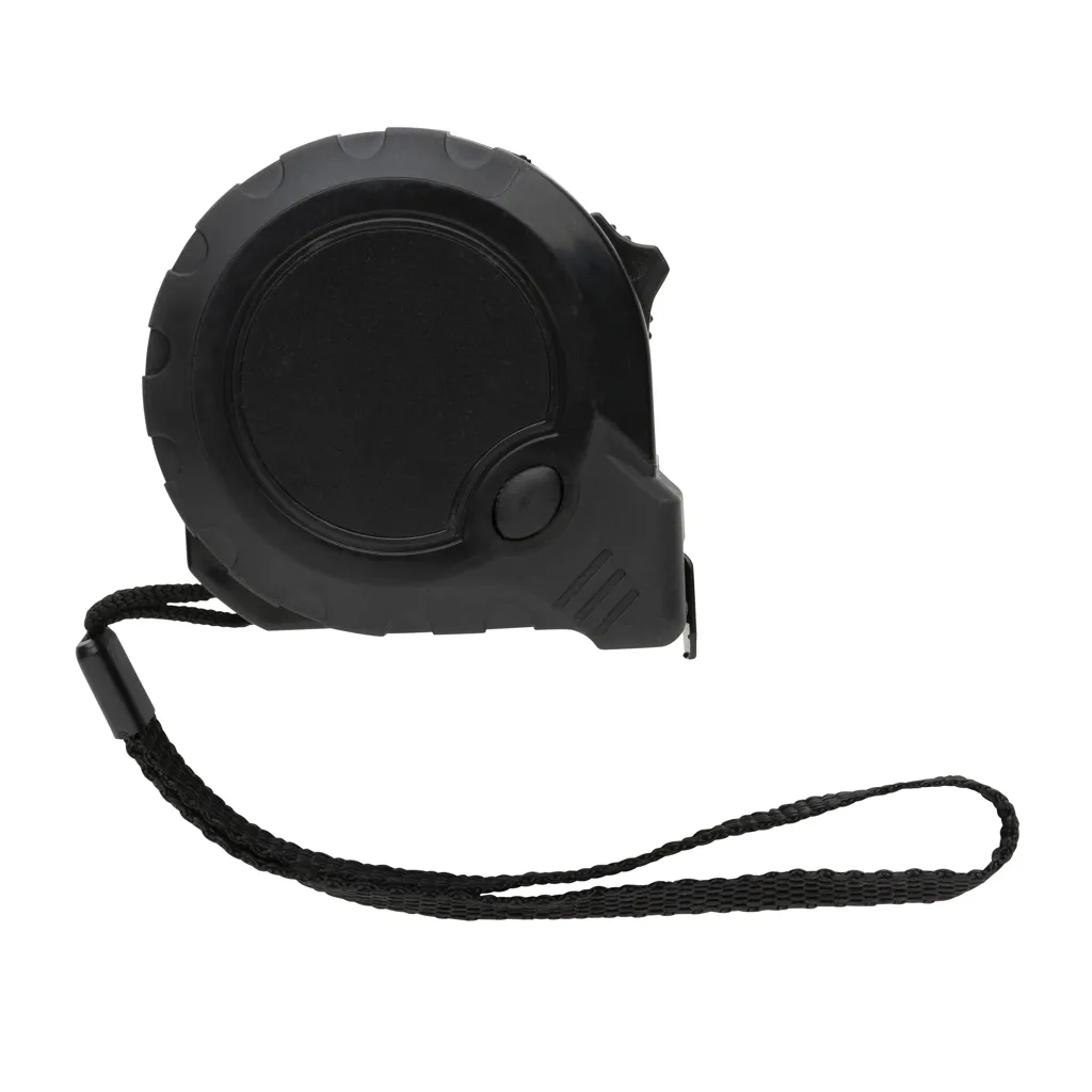 5m/19mm Maßband mit Stop-Taste aus RCS recycelt. Kunststoff, schwarz – Bild 4