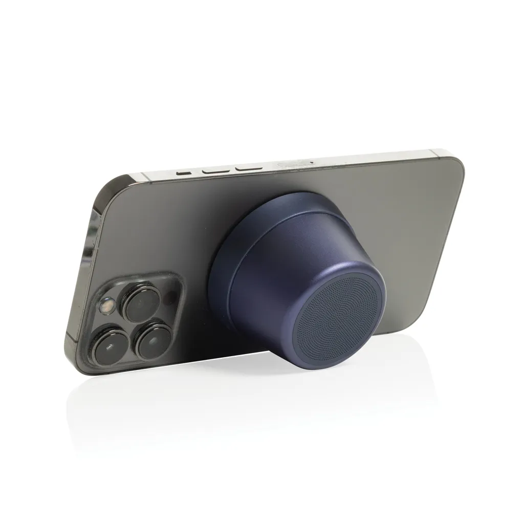 Nivio magnetischer 5W-Speaker aus RCS recyceltem Aluminium, blau – Bild 2