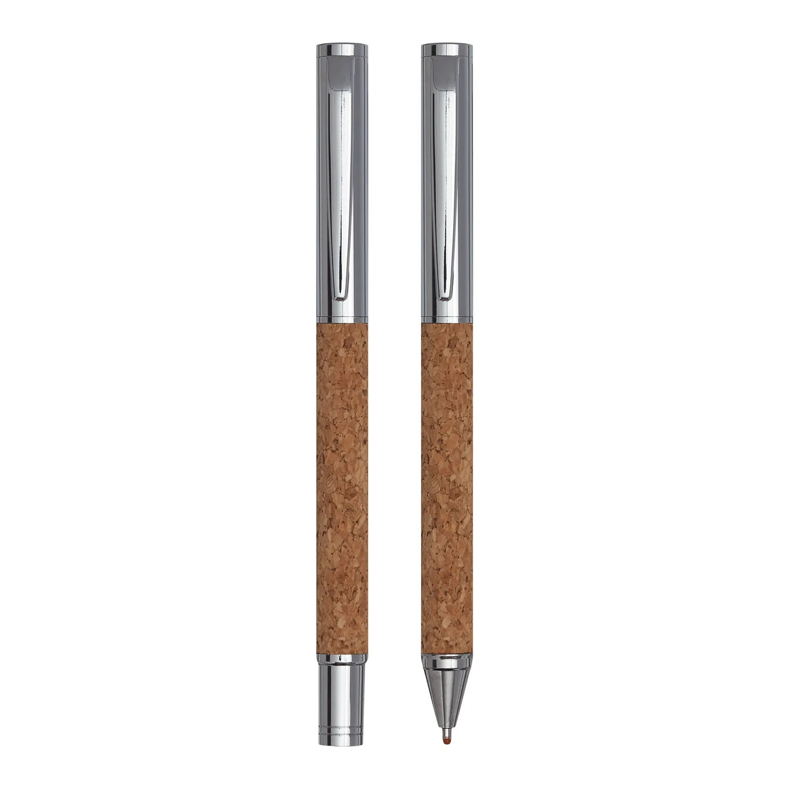 CORK SIGNATURE - Schreibset braun, silber, braun, silber – Bild 2