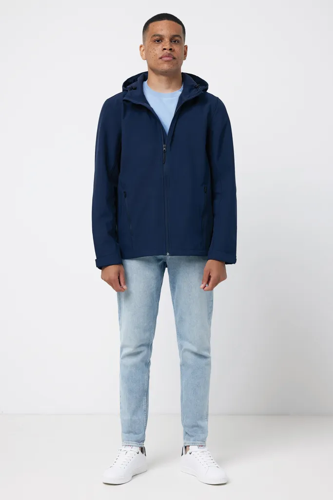 IQONIQ Makalu Herren Softshelljacke aus recyceltem Polyester, navy blau – Bild 4