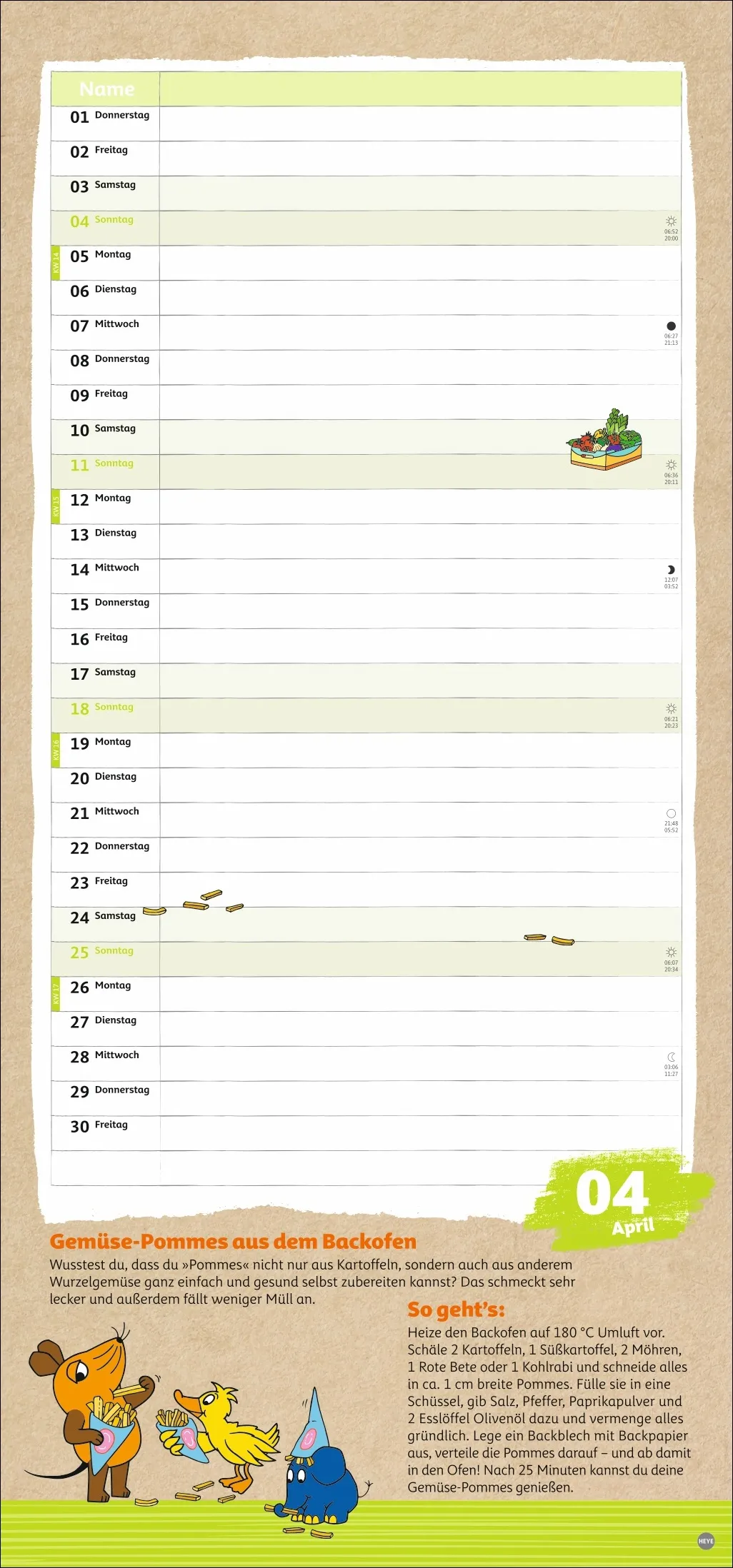 Nachhaltig Planen mit der Maus Wandkalender 2027 – Bild 5