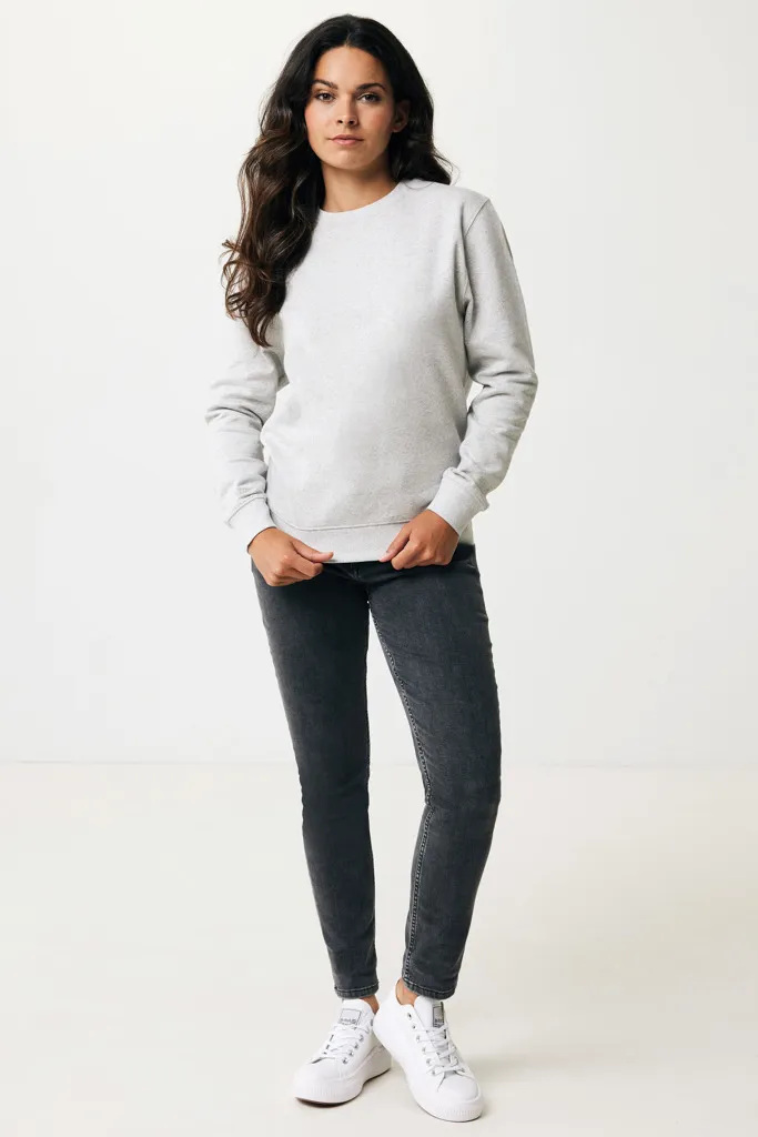 IQONIQ Etosha Lightweight Sweater aus recycelter Baumwolle, light heather grey – Bild 5