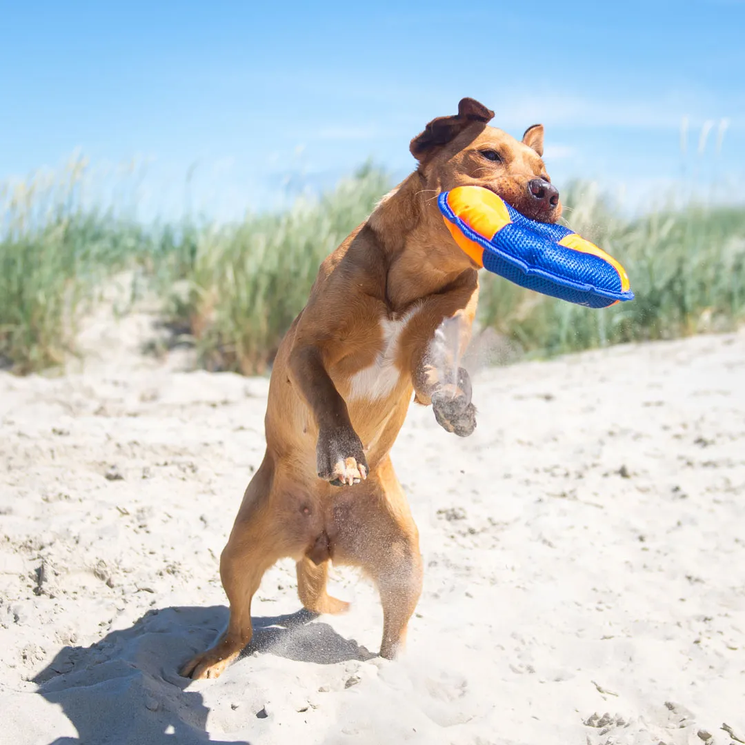 Hundespielzeug Flying Disc, gelb/blau – Bild 4