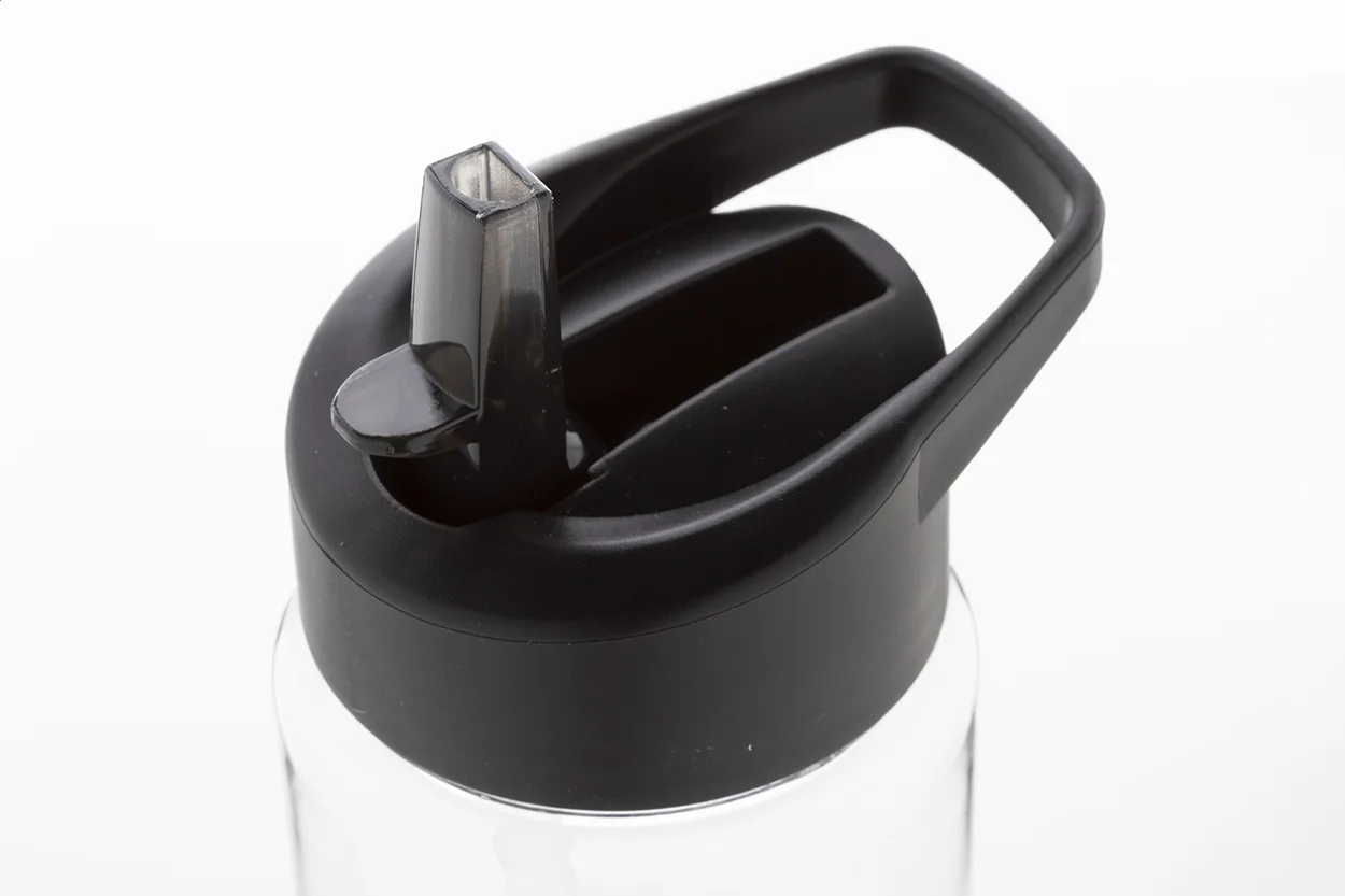 RPET Trinkflasche Fitty, schwarz – Bild 3