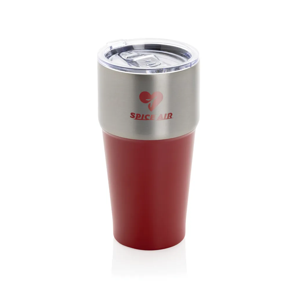 Fluid Becher aus RCS-zertifiziert recyceltem Stahl, 500ml, rot – Bild 3