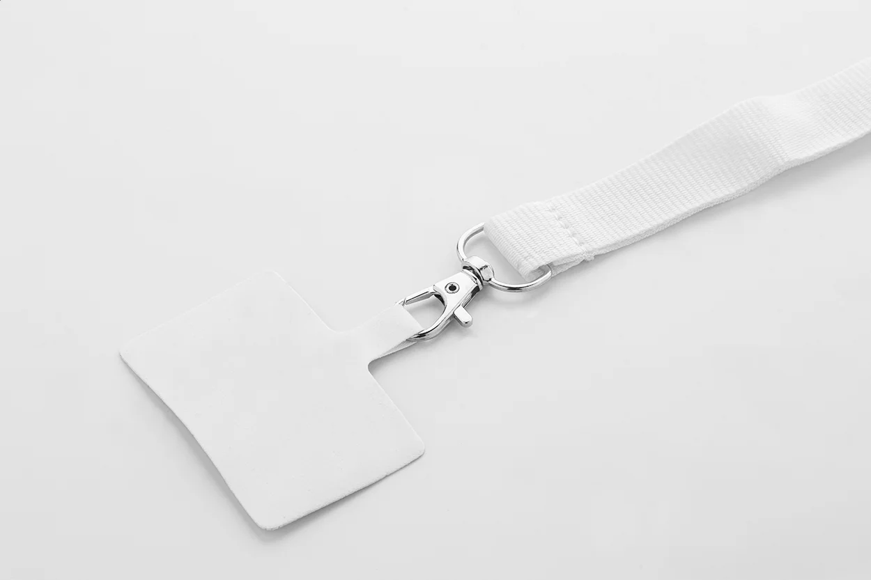 RPET-Handyhalter-Lanyard Revent Call, weiß – Bild 3