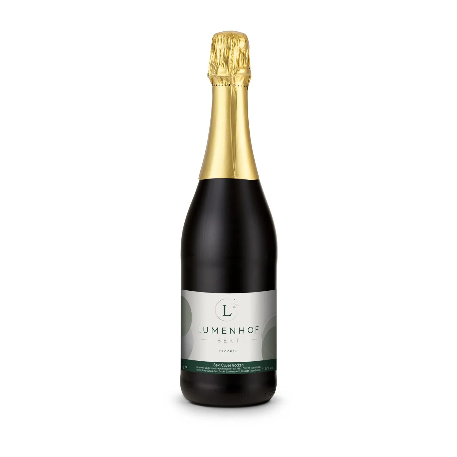 Sekt Cuvée - Flasche schwarz, 0,75 l