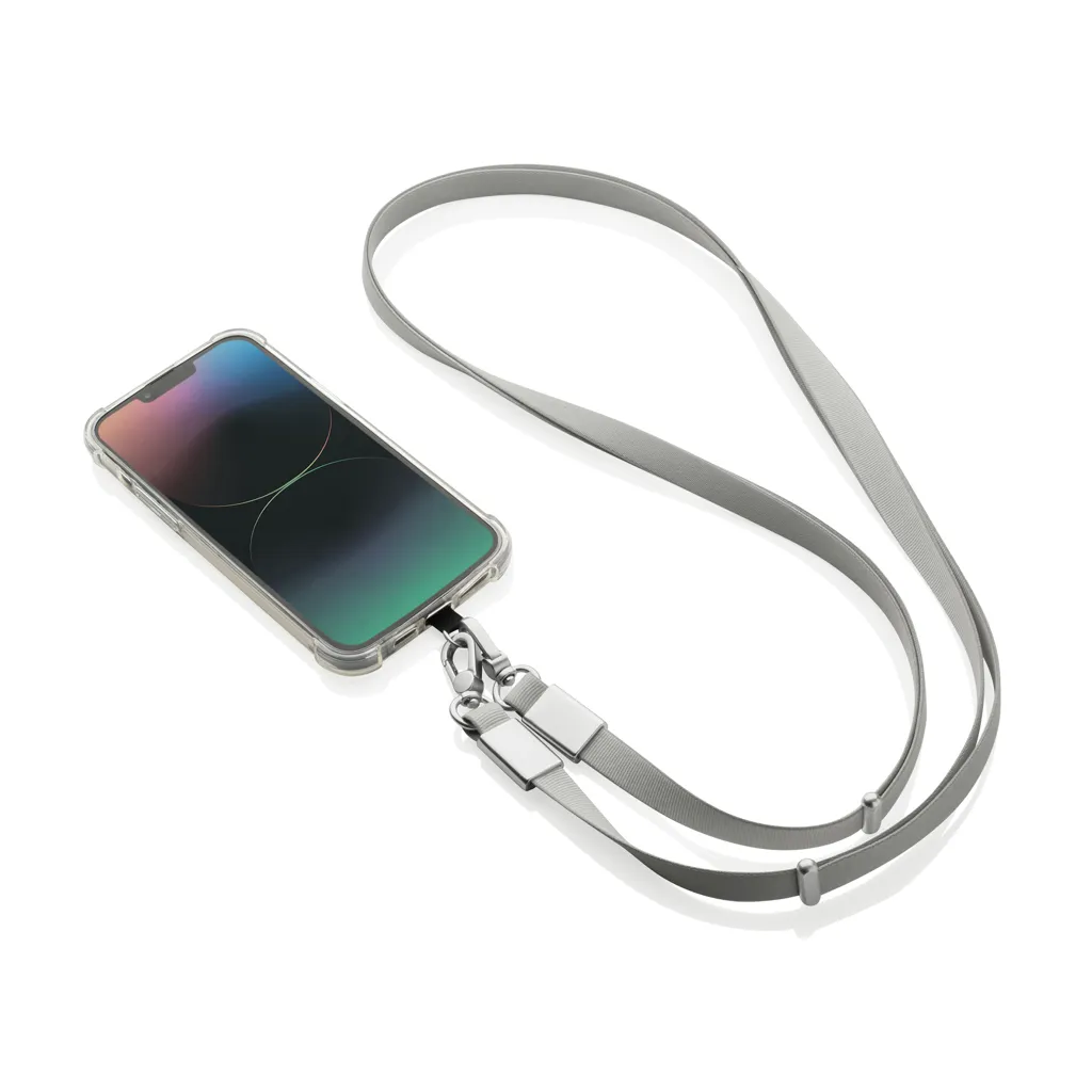 Nivo Crossbody-Handyband aus RCS recyceltem PET, grau – Bild 3