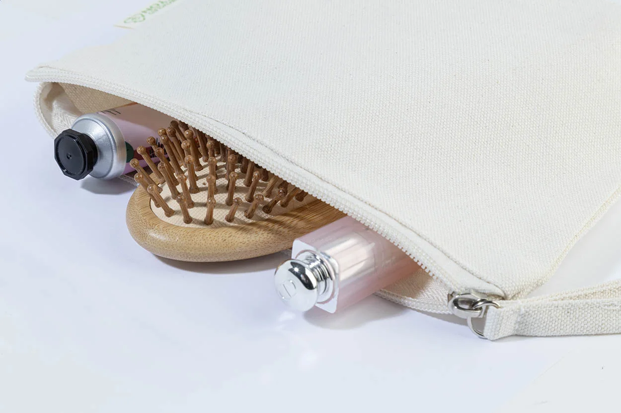 Kosmetiktasche Cospex aus recycelter Baumwolle, natur – Bild 3