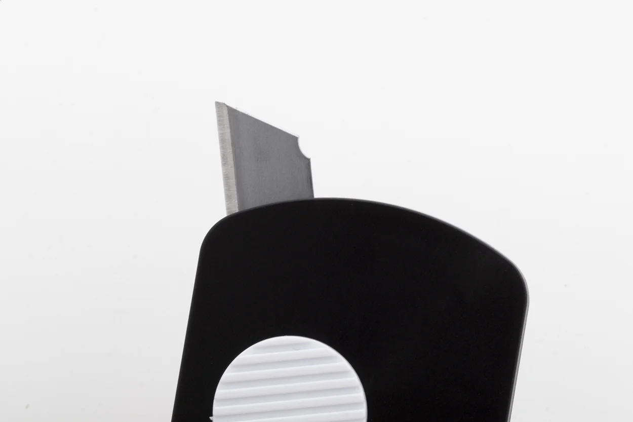 Schlüsselanhänger Parcelo mit Papiermesser, schwarz – Bild 3