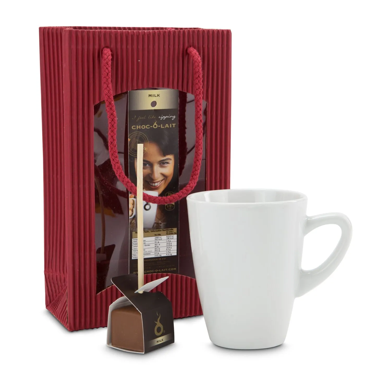 Geschenkset / Präsenteset: Schokostick in Tasse, rot – Bild 2