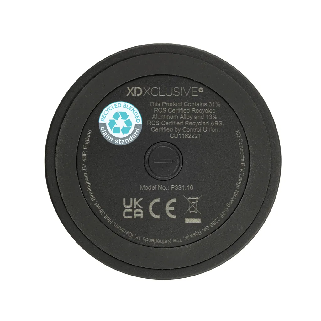 Nivio magnetischer 5W-Speaker aus RCS recyceltem Aluminium, schwarz – Bild 7