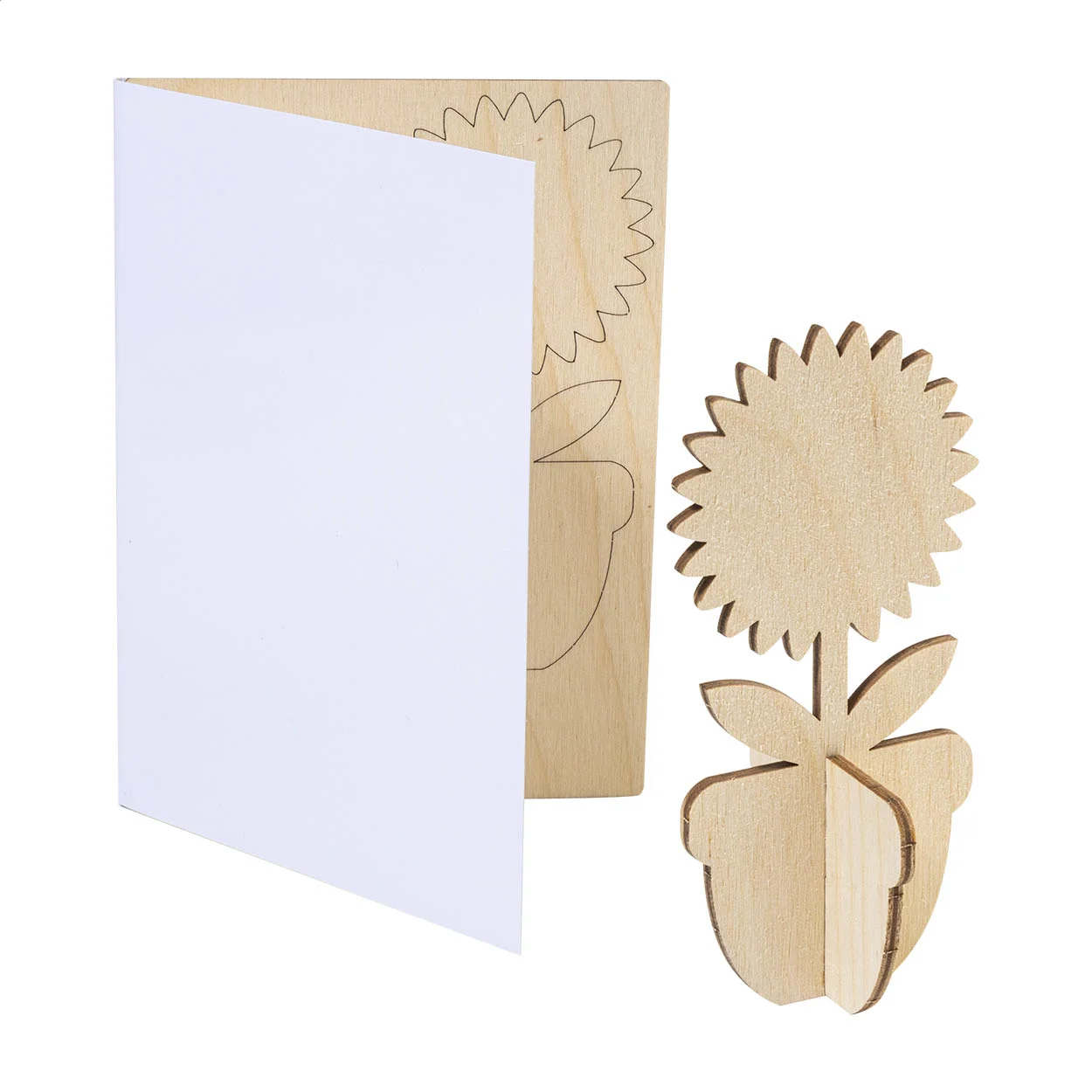 individuelle Puzzle-Postkarte, Haus SendCraft, weiß – Bild 2