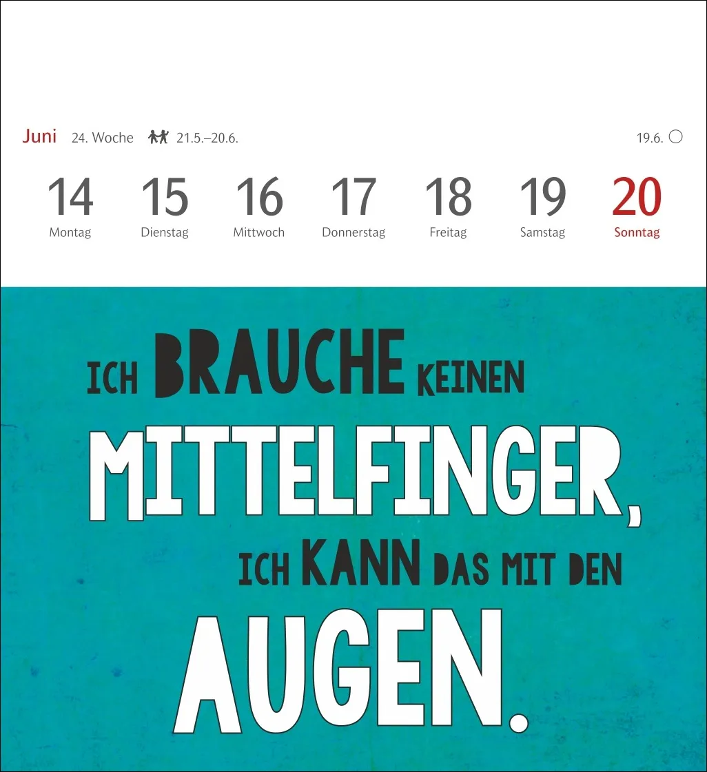 Typo-Sprüche-Kalender Postkartenkalender 2027 – Bild 6