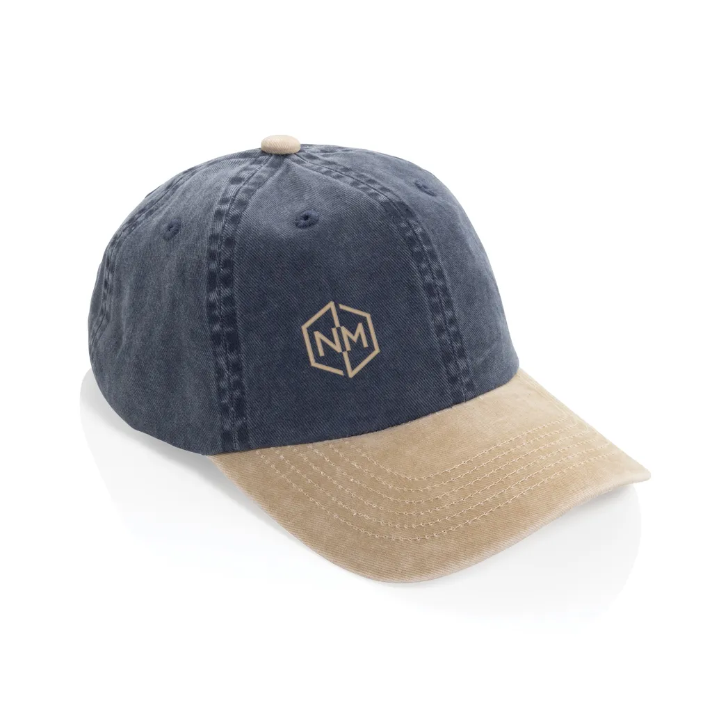 BEAU AWARE™ Two-Tone 6-Panel-Cap aus washed Cotton-Twill, navy blau – Bild 6