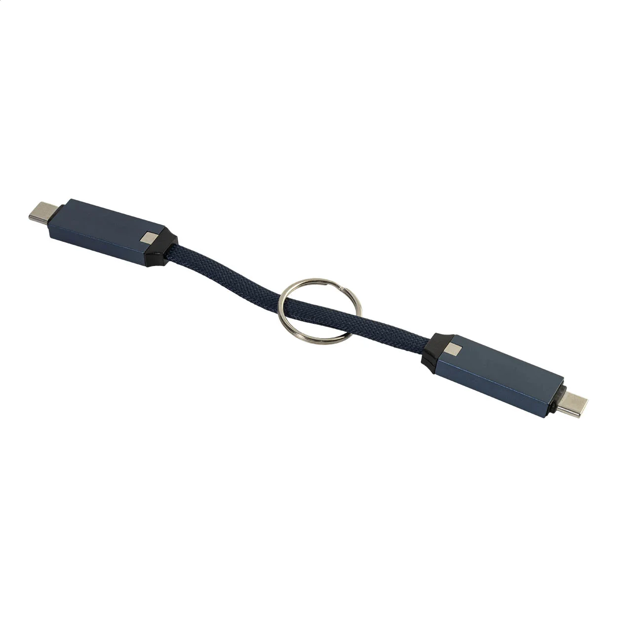 Schlüsselanhänger Keycab mit 60W USB-C-Kabel, dunkelblau – Bild 3