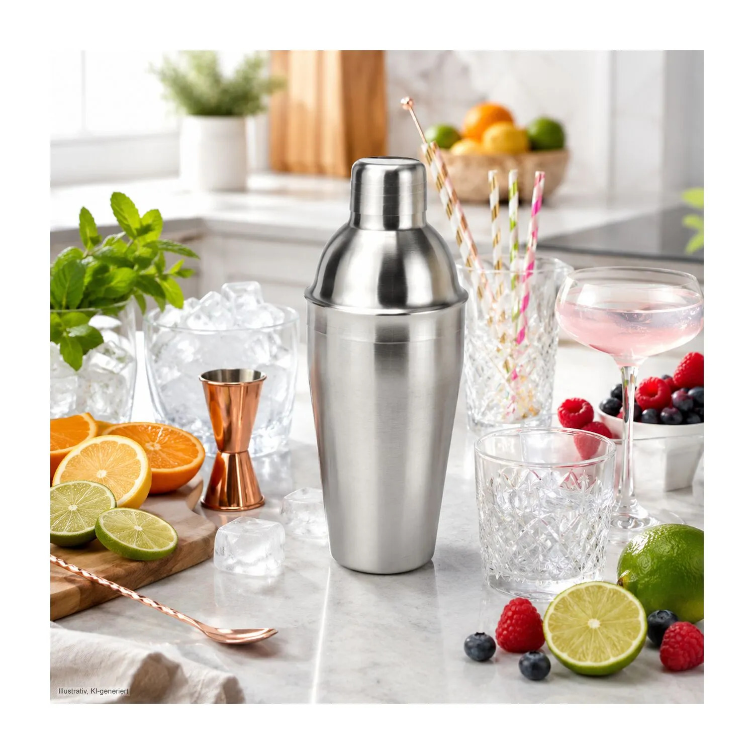 ROMINOX® Cocktailshaker // Shakeme, silber – Bild 6