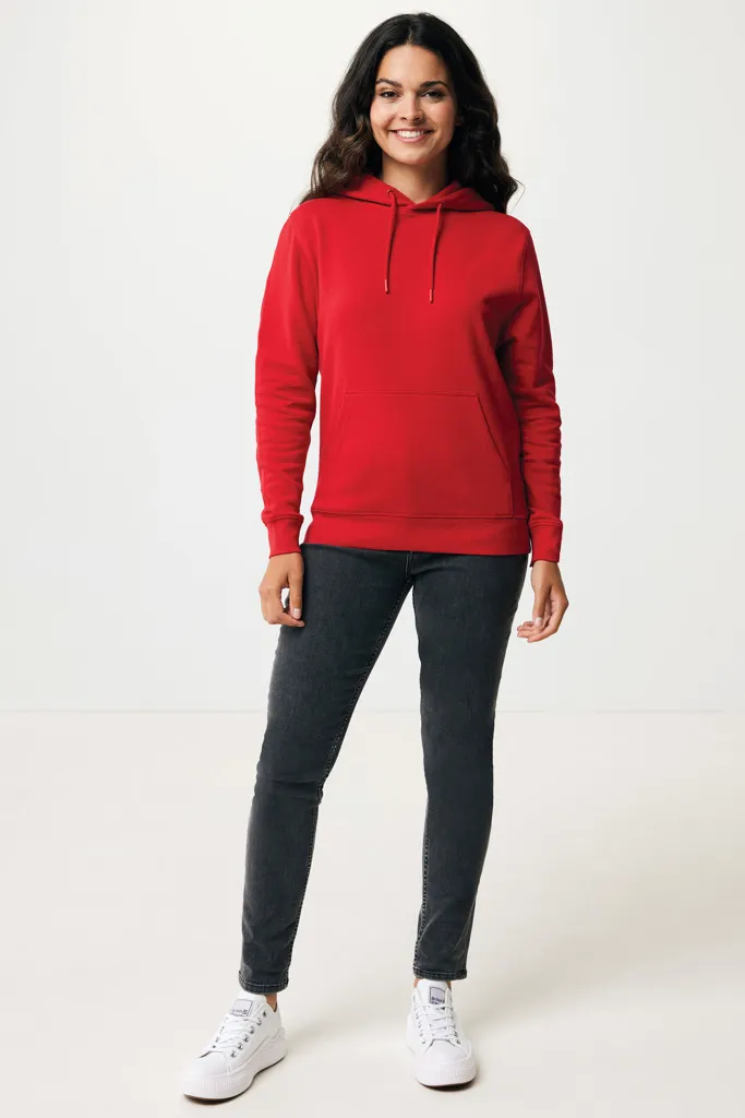 IQONIQ Rila Lightweight Hoodie aus recycelter Baumwolle, rot – Bild 6