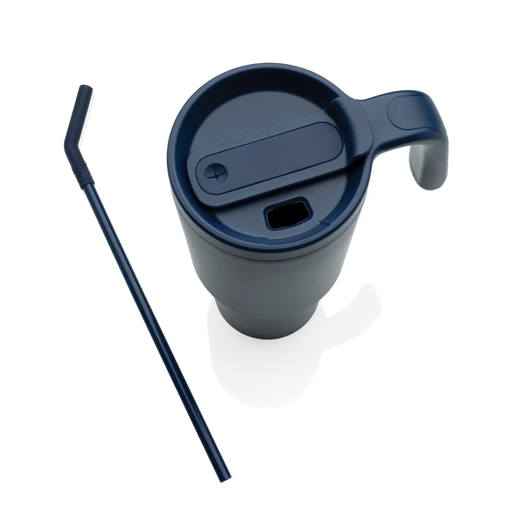 Graphic 360 Becher aus RCS-zertifiziert recyc. Stahl, 900ml, navy blau – Bild 4