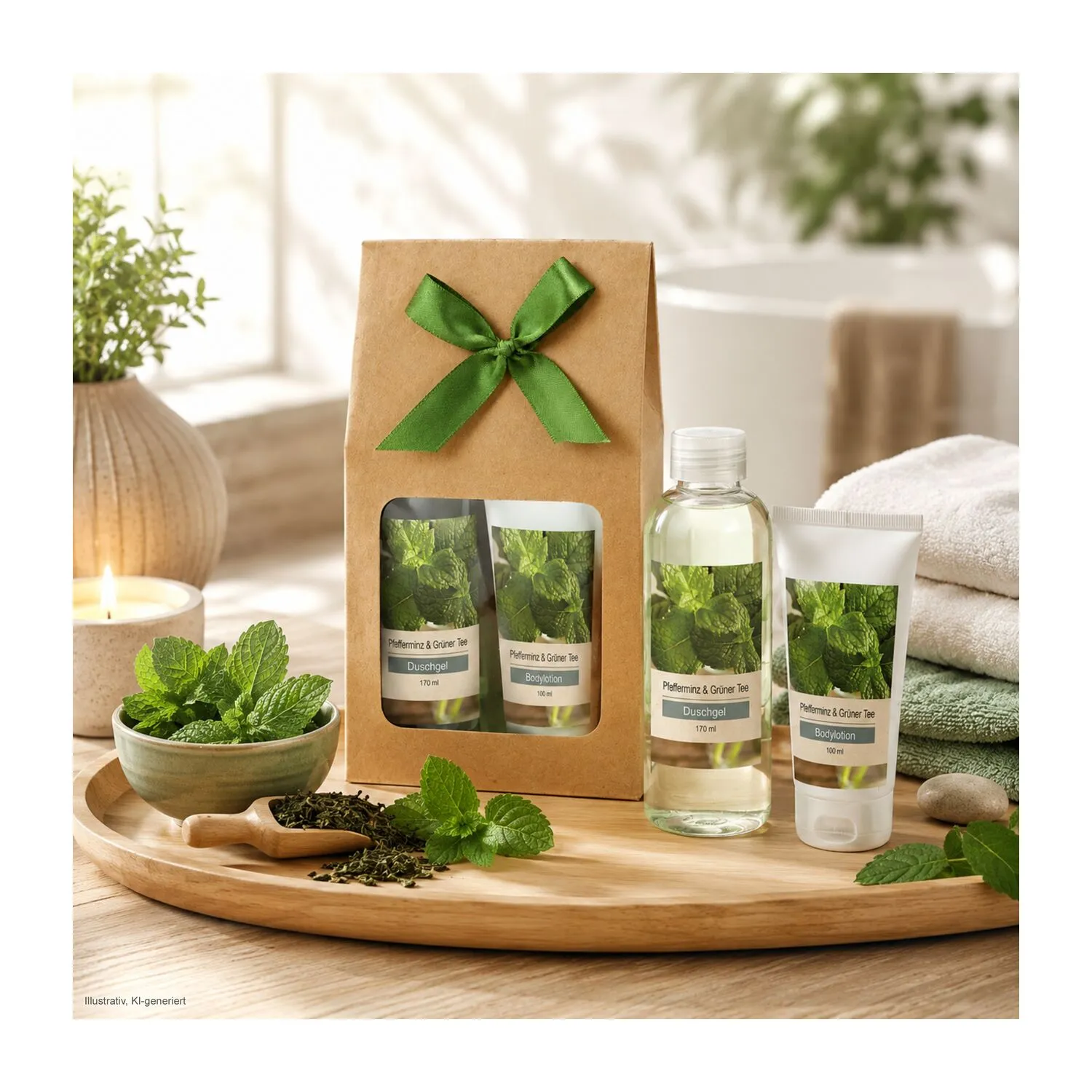 Wellness-Geschenkset: Minzling, braun – Bild 4