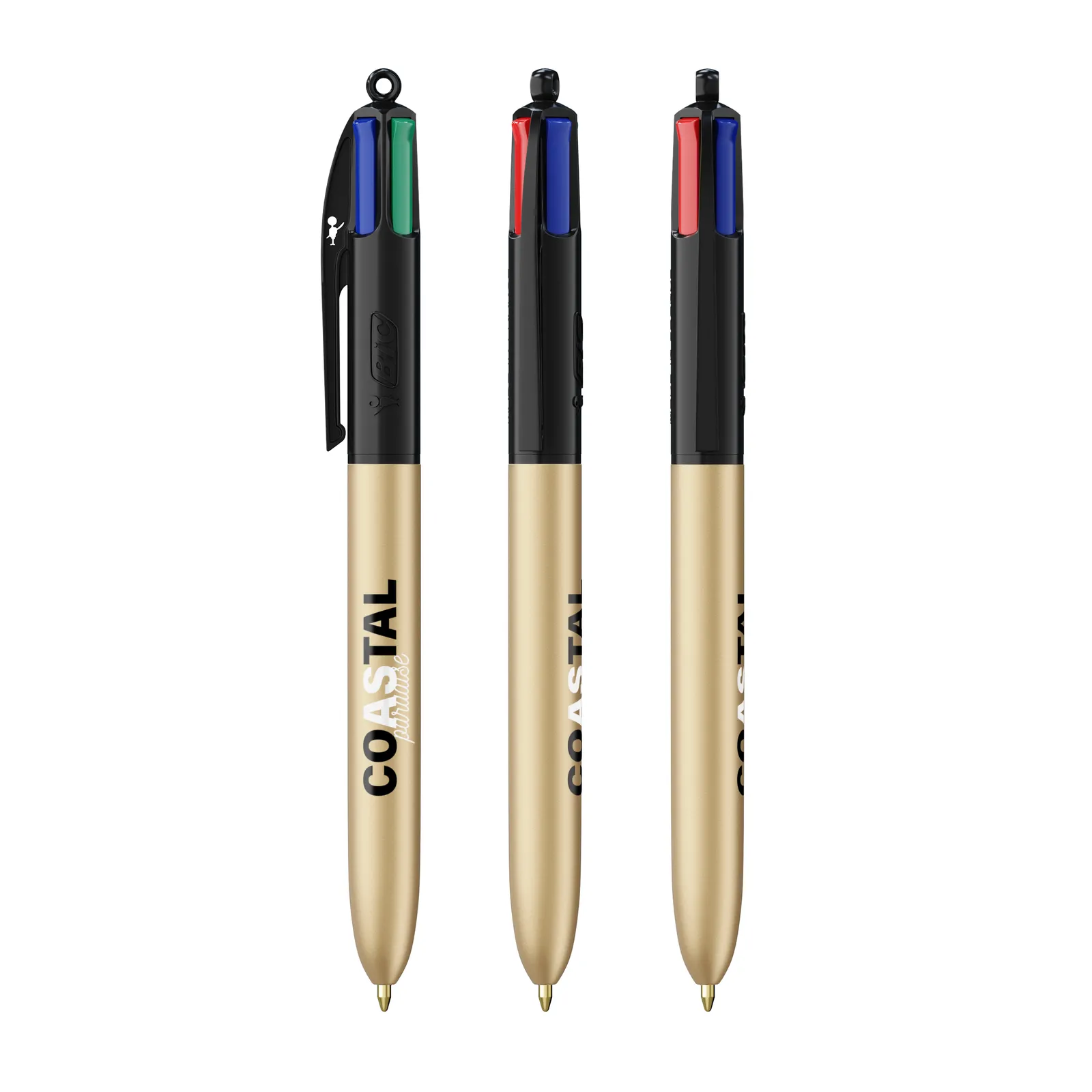 BIC® 4 Colours® Glacé, Schwarz - Gold Glacé – Bild 2