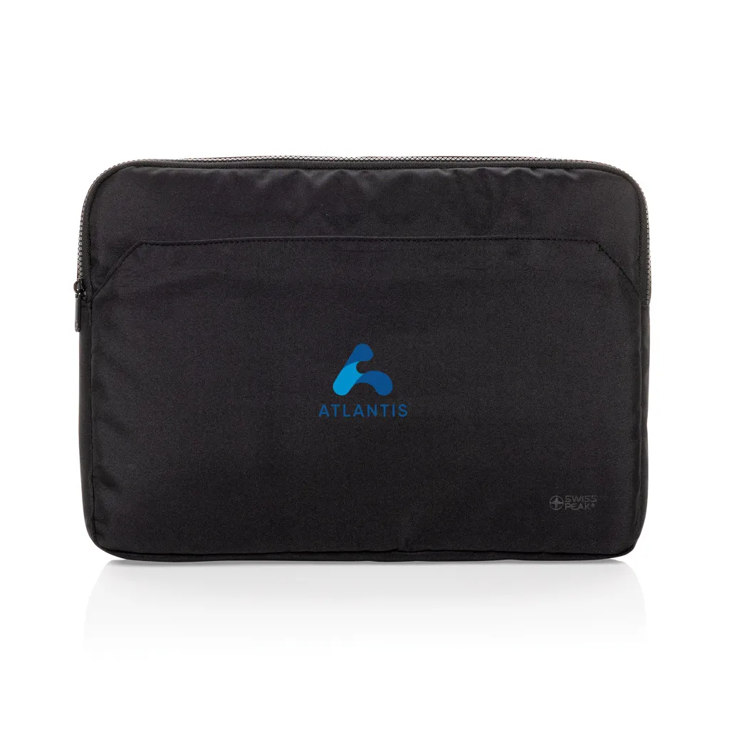 Swiss Peak Aware™ RPET Essential 15.6" Laptop Sleeve, schwarz – Bild 5