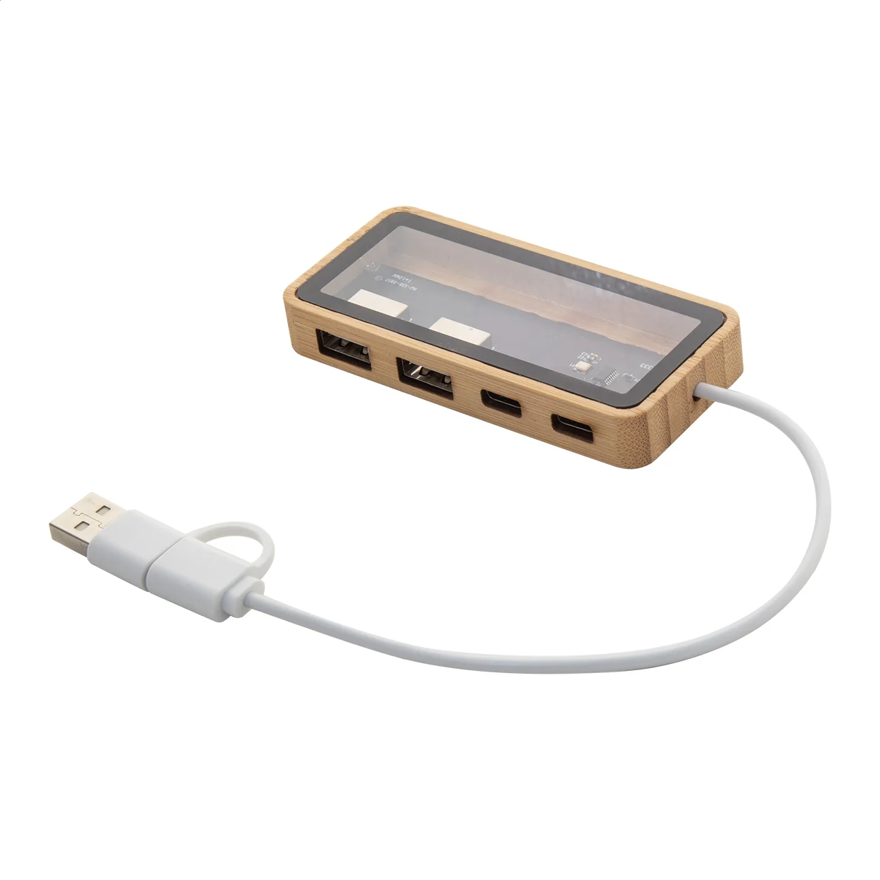 Transparenter USB-Hub SeeHub, natur, transparent – Bild 2