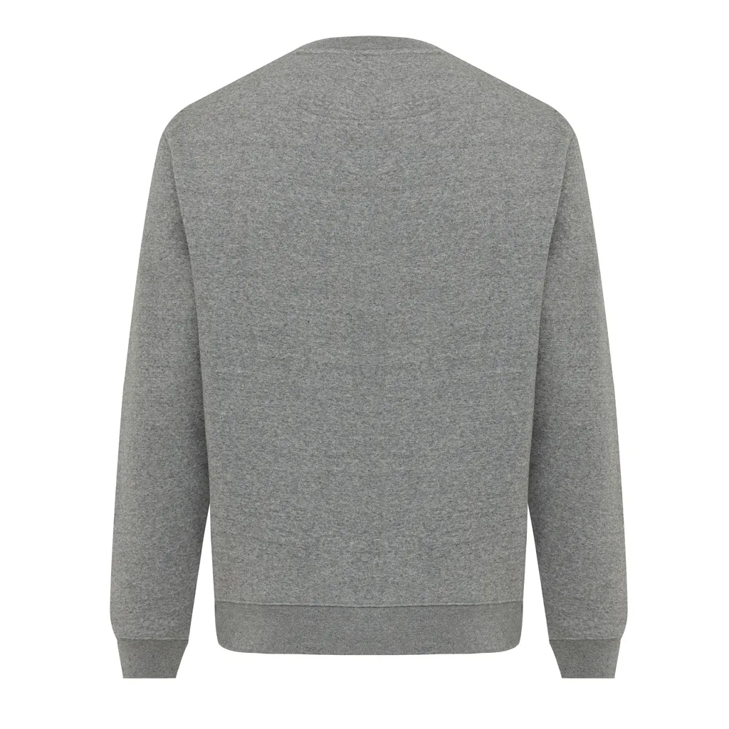 IQONIQ Torla Rundhals-Pullover aus recycelter Baumwolle, light heather anthracite – Bild 2
