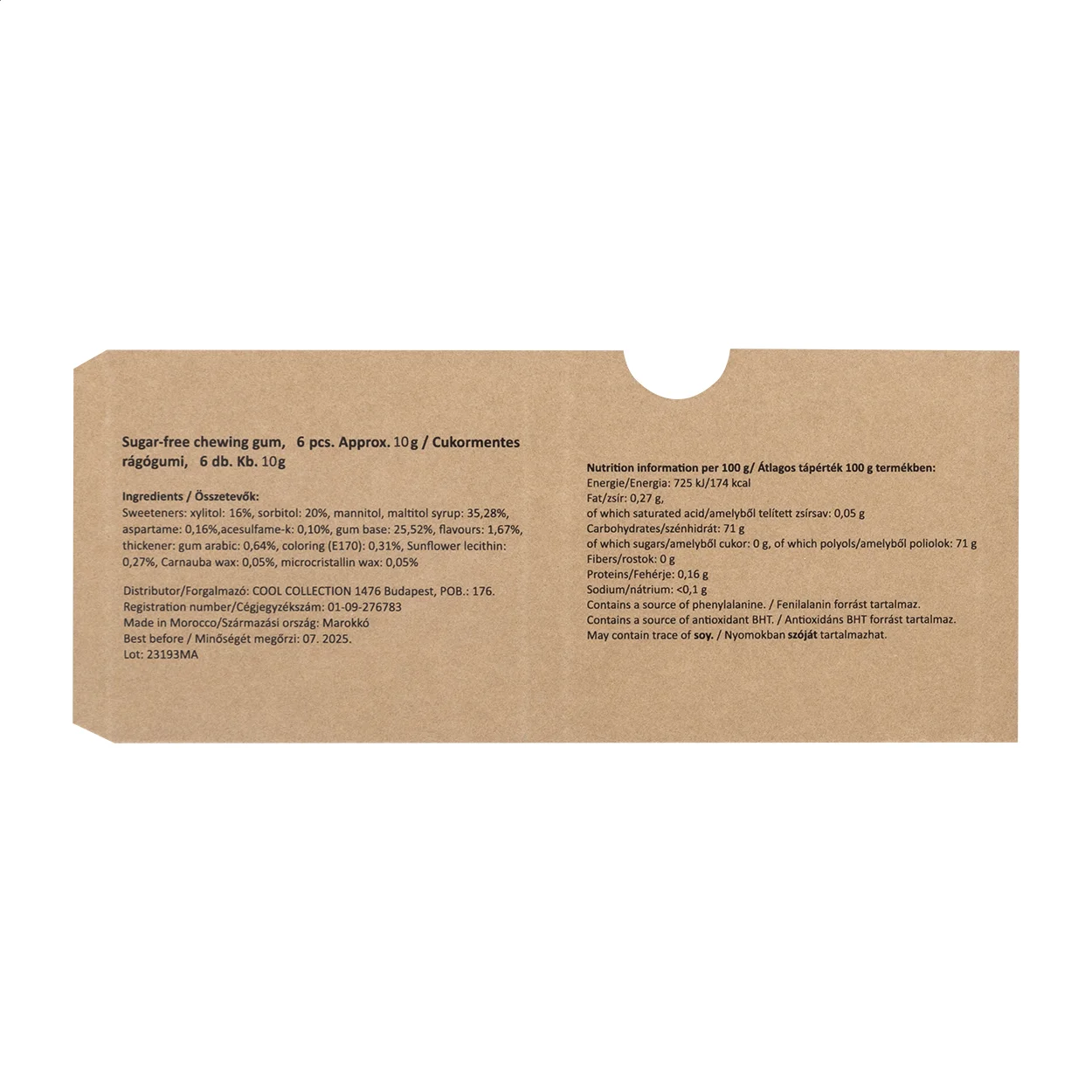 Individuell bedruckbarer Kaugummiblister CreaChew 6 Eco, natur – Bild 5